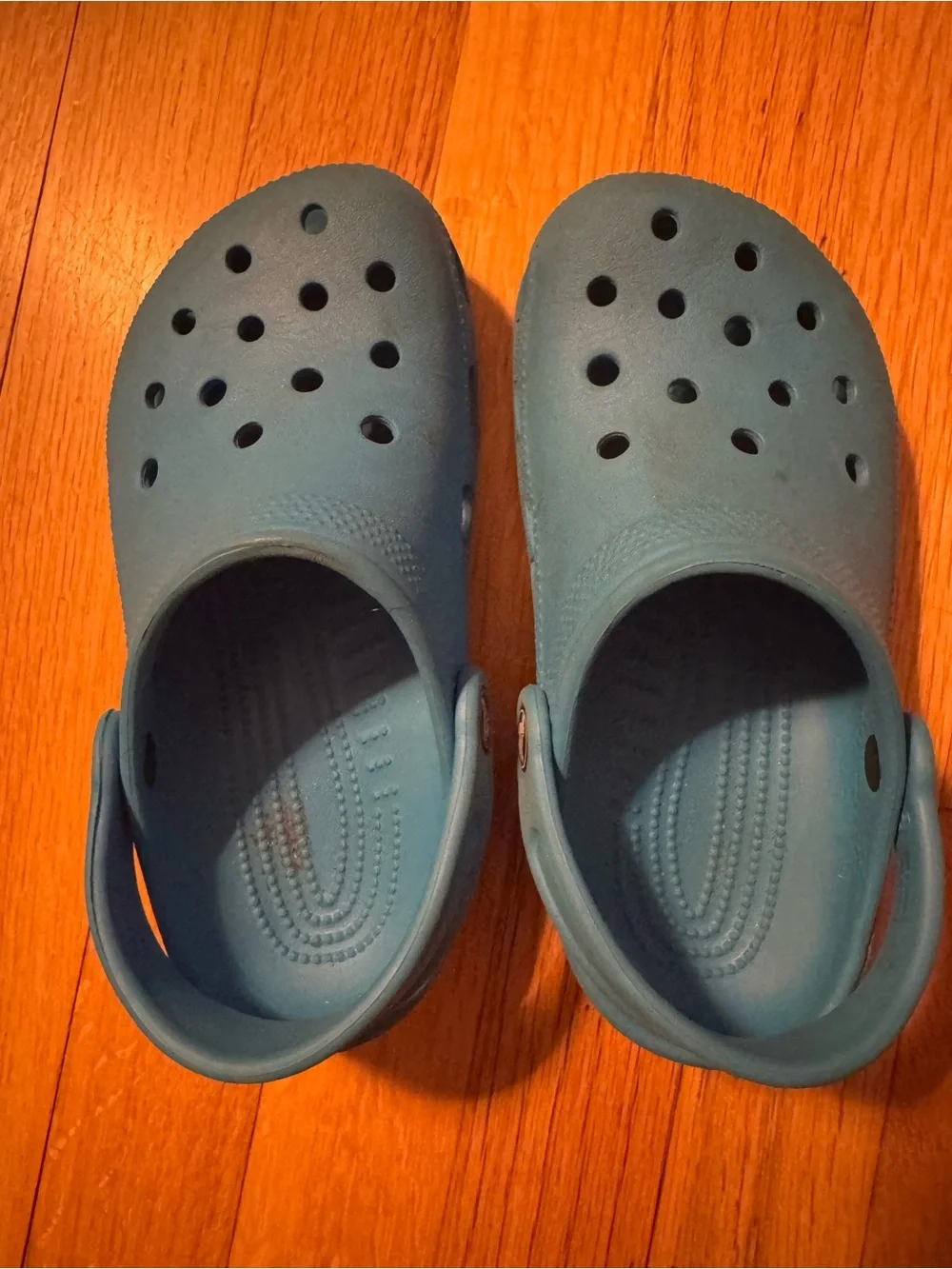 CROCS Kids Teal Slip-On Clogs with Heel Strap